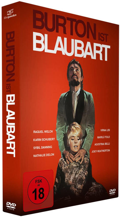DVD-Box-Set mit Text 'BURTON IST BLAUBART', mit Filmfiguren.