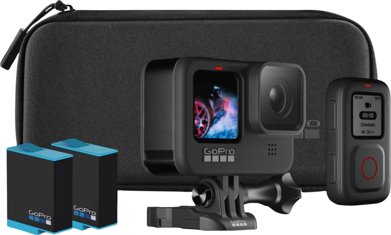 GOPRO Actioncam HERO9 Black + Télécommande + Batterie (CHDRB-902-RW)