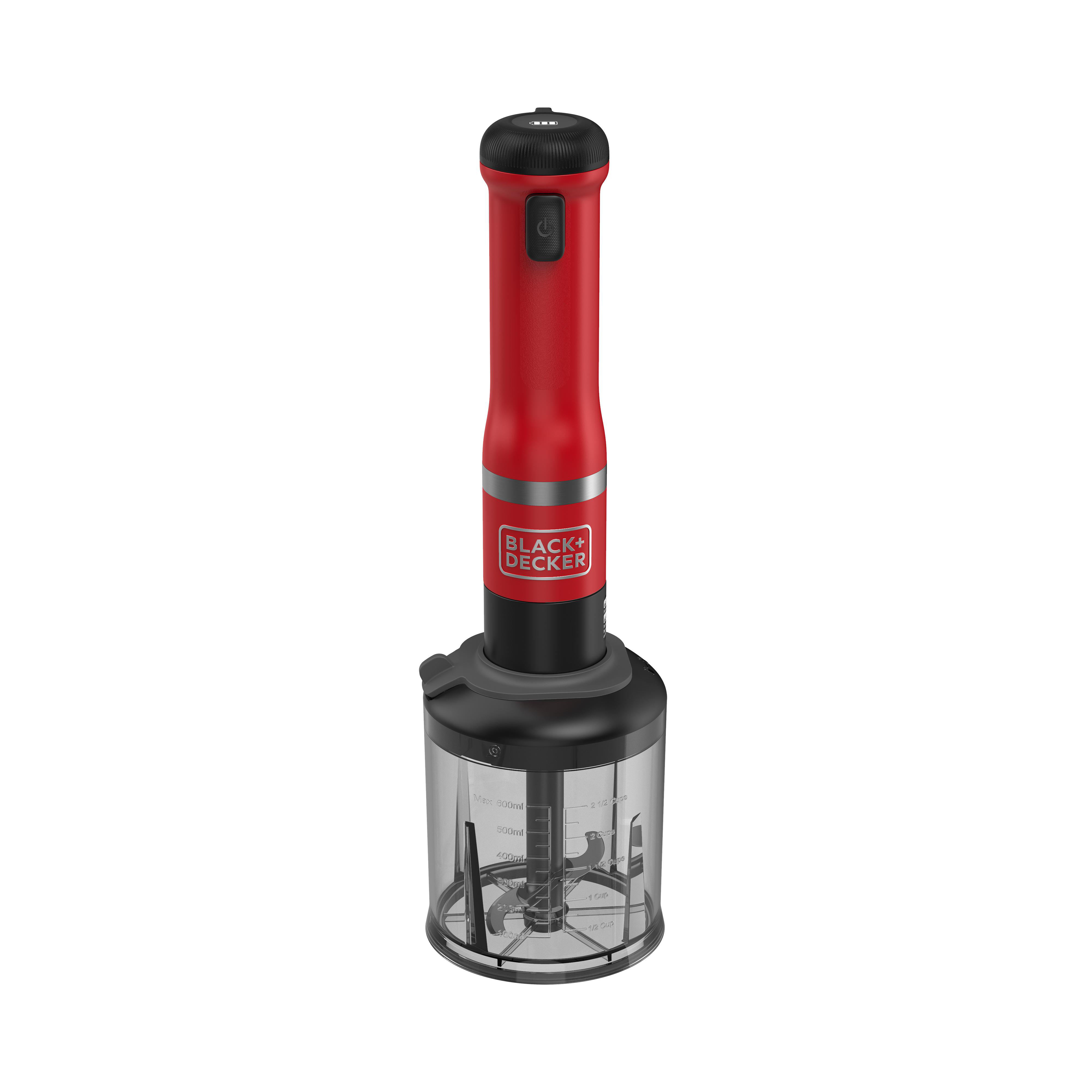 BLACK+DECKER BCKM1014KR 4er Set Kitchen Wand Stabmixer Rot (7,2 Volt, 0.7 l)