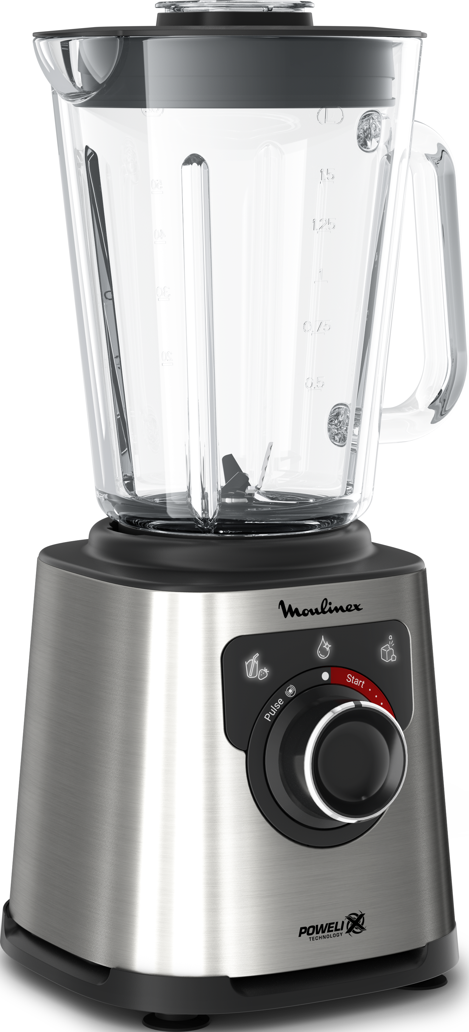 MOULINEX Perfect Mix+ (LM871D) Blender Acier inoxydable/gris (1200