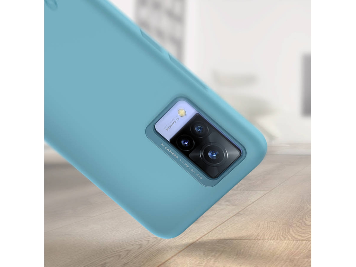 Funda móvil - Vivo V21 5G, Soft Touch, 6.44", Azul