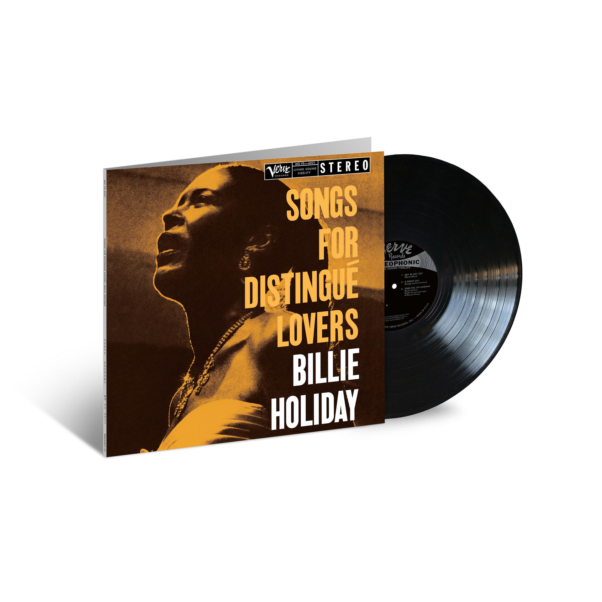 Vinyl-Albumcover von 'Songs For Distingué Lovers' von Billie Holiday.