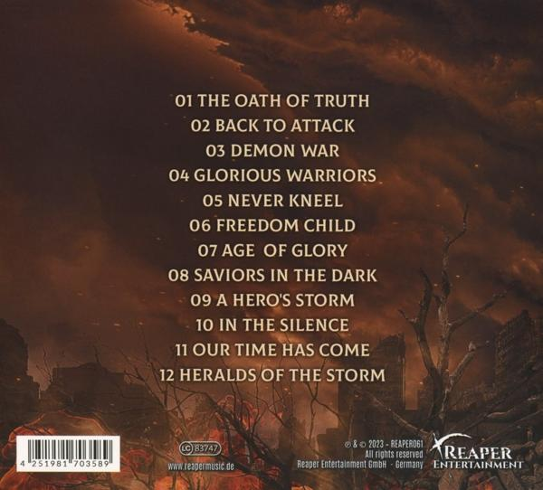 Die Rückseite einer CD mit Titelliste und Urheberrechtsinformationen.