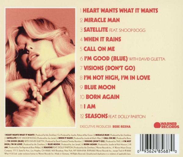 CD-Cover mit Frauengesicht und Trackliste eines Musikalbums.