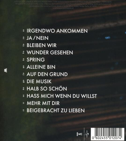 Rückseite einer CD-Hülle mit einer Liste von Titeln. Enthält einen Barcode und das Universal-Logo.