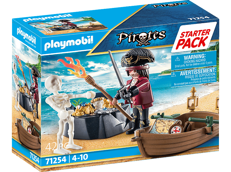 PLAYMOBIL 71254 Starter Pack Pirat mit Ruderboot Spielset