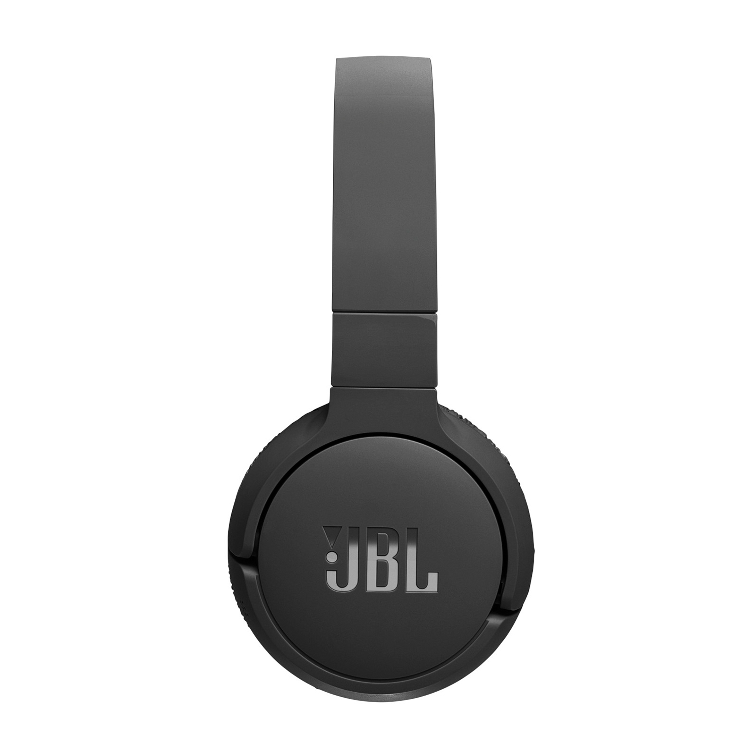 Cuffie JBL nere. Vista dall'alto, mostra l'archetto e i padiglioni con il logo JBL.