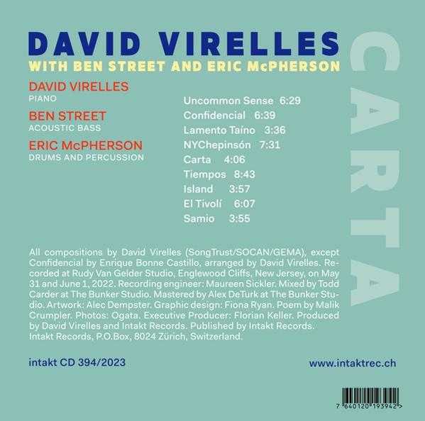 David Virelles - Carta  - (CD)