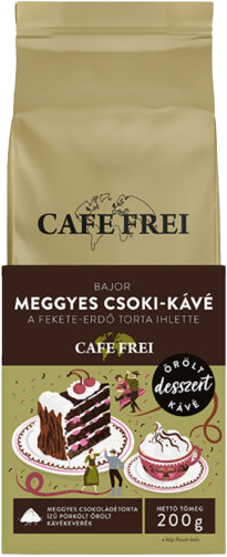 CAFE FREI Bajor meggyes csoki fekete-erdő torta őrölt kávé 200 g