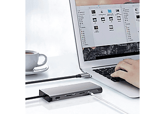 DAYTONA FC31 Type-C Usb-C To 4 Usb 3.0 HDMI VGA RJ45 Pd Aux Sd 11 in 1 Çevirici Gri_4