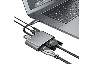 DAYTONA FC02 4 in 1 USB C to HUB PD HDMI VGA USB Adaptör Gri_9