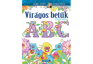 Marty Noble - Virágos betűk - Színezőkönyv