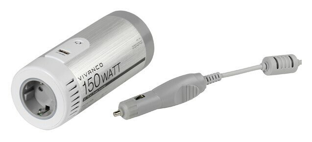 Przetwornica samochodowa VIVANCO z ładowaniem USB 12V/230V 150W 35990