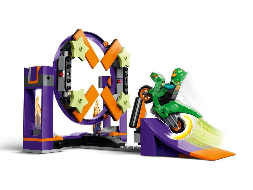 Klocki LEGO City Wyzwanie kaskaderskie – rampa z kołem do przeskakiwania (60359)