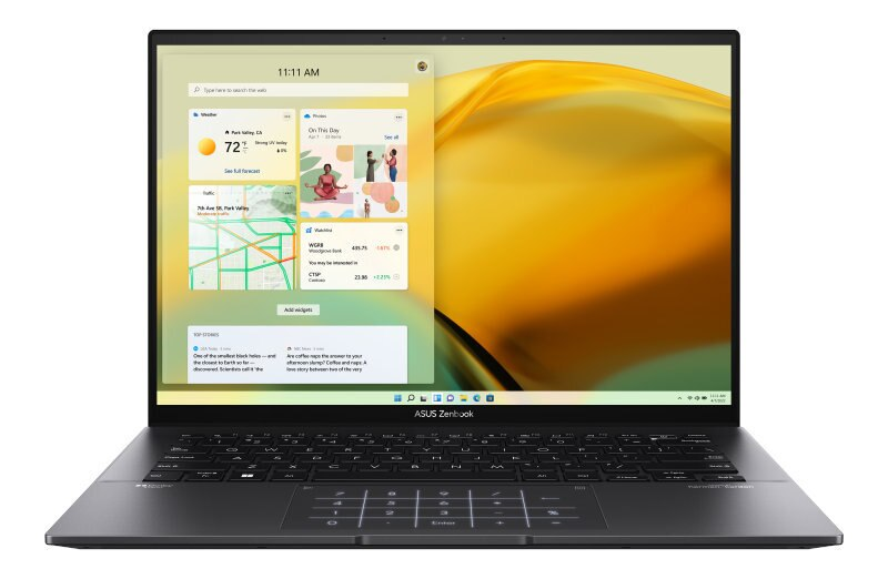 Laptop ASUS Zenbook 14 UM3402YA-KP374W WQXGA Ryzen 7 7730U/16GB/512GB SSD/INT/Win11H Czarny (Jade Black)