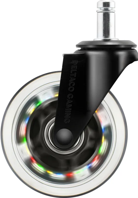 Una ruota da gioco con luci colorate.