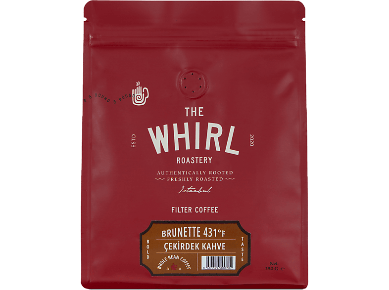 THE WHIRL Filtre Brunette 431°F 250 g Çekirdek Kahve