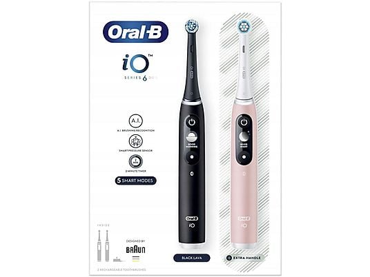 Zestaw szczoteczek magnetycznych ORAL-B IO M6 DUO Black / Pink Sand