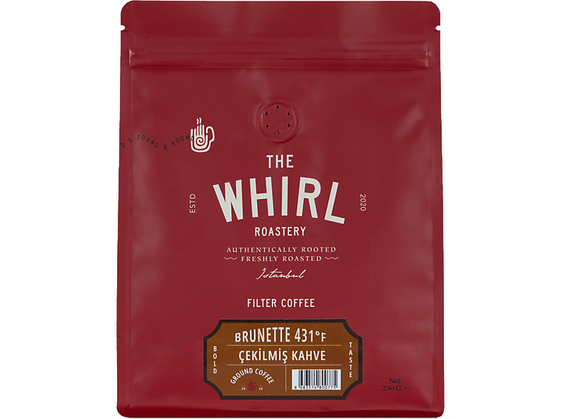 THE WHIRL Filtre Brunette 431°F 250 g Çekilmiş Kahve