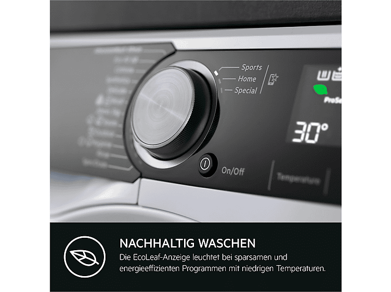 AEG LR8E75495 Serie 8000 PowerCare mit ÖkoMix Vormisch-Technologie Wifi Waschmaschine (9 kg, 1351 U/Min., A, Frontlader) — Foto 4 von 5