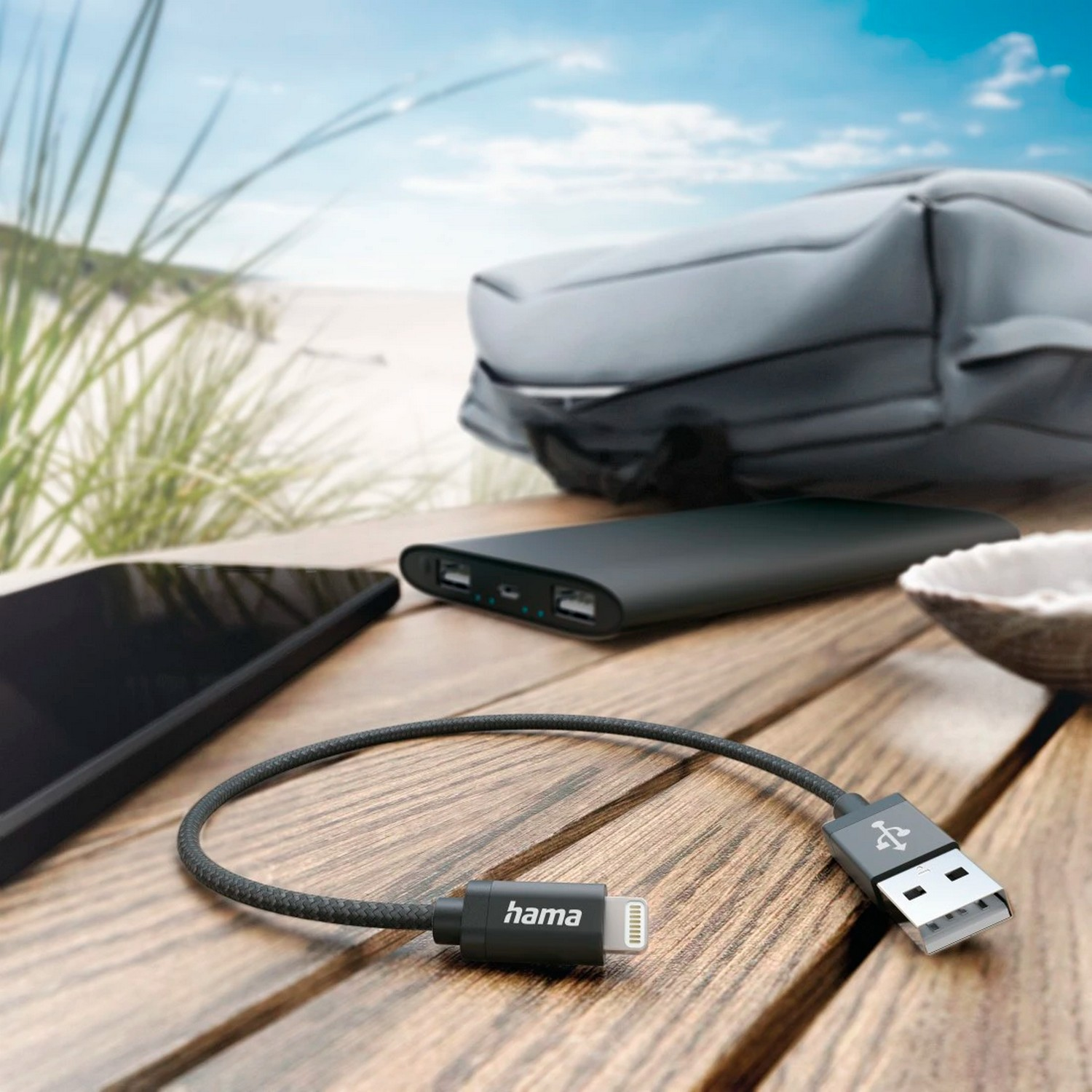 HAMA Oplaadkabel USB - Lightning Zwart (00201578)