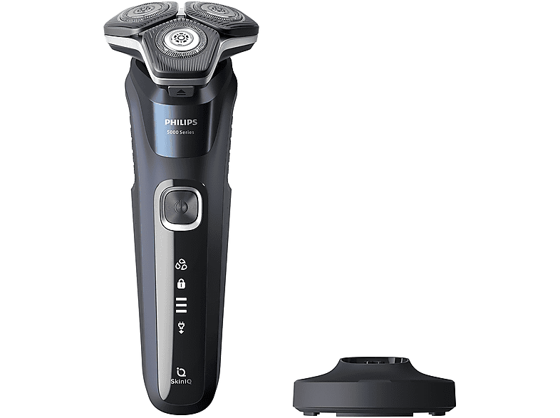 RASOIO ELETTRICO BARBA SHAVER PROFESSIONALE 3 LAME ROTANTI DISPLAY LED  SJ-J432