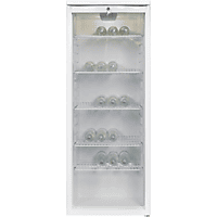 OK.-GGV OBFR112F W Glastürkühlschrank (F, 1430 mm hoch, Weiß)
