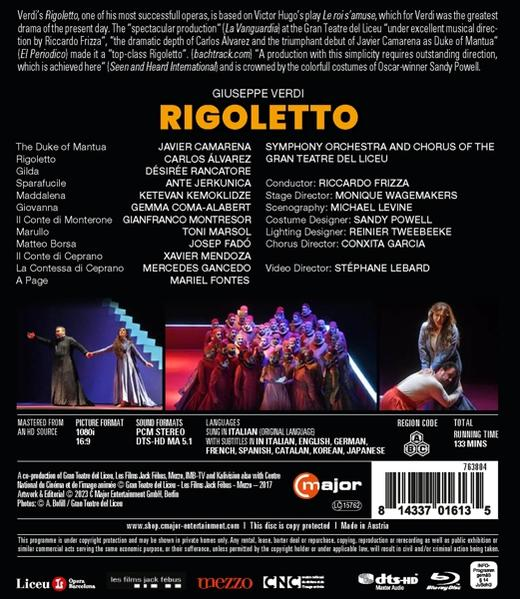 Gran Rigoletto Liceu Camarena/Frizza/SO Del of Teatre the (Blu-ray) - -