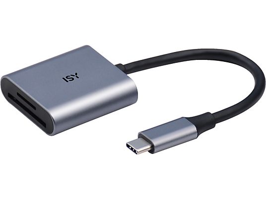 ISY ICR-5000 - Lecteur de cartes USB-C 2 en 1 (Argent)