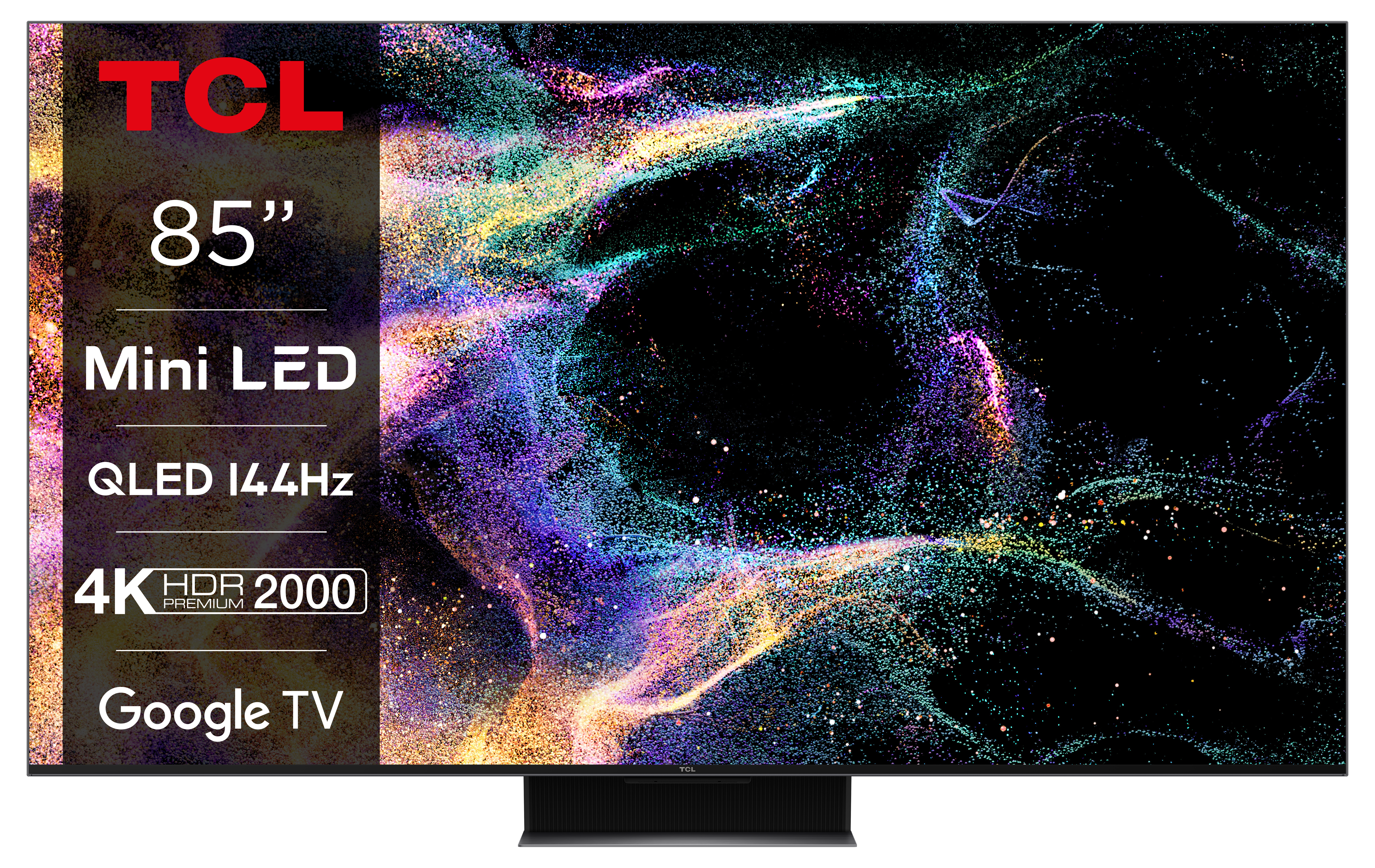 TCL 85C845 (85 Zoll, QLED Mini LED TV, Smart TV, Google TV, Dolby Vision, 144Hz Motion Clarity Pro, Sprachassistent)