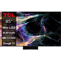 TCL 85C845 (85 Zoll, QLED Mini LED TV, Smart TV, Google TV, Dolby Vision, 144Hz Motion Clarity Pro, Sprachassistent)