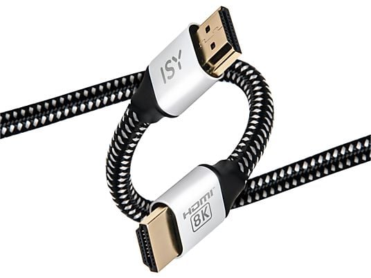 ISY IHD 5020 - HDMI Kabel, 2 m, Schwarz/Weiss