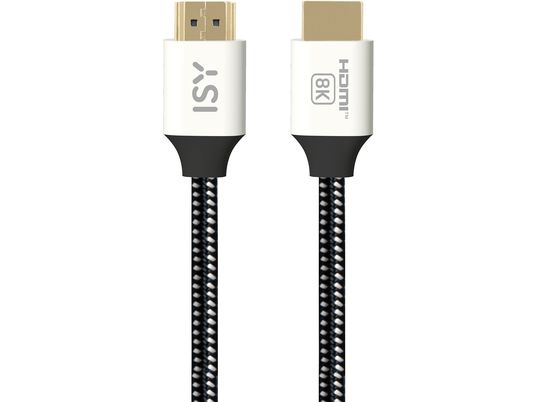 ISY IHD 5020 - Câble HDMI, 2 m, Noir/blanc
