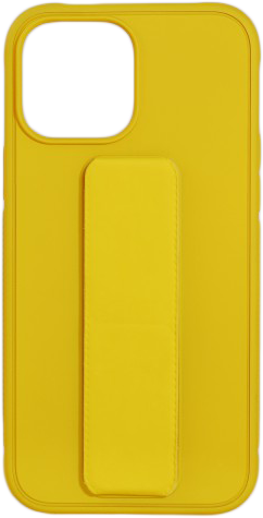CASE AND PRO Samsung A14 5G TPU+PC gumírozott kitámasztós tok, sárga (STAND-A14-5G-Y)