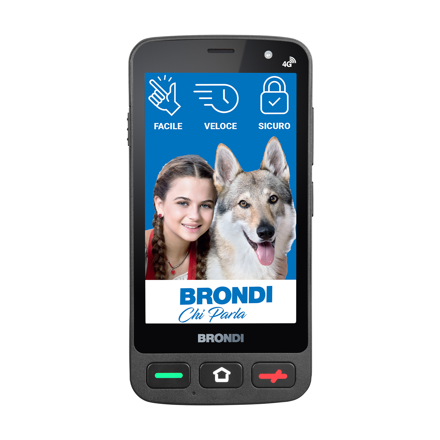 Brondi Amico Smartphone Pocket , 16 GB, Black