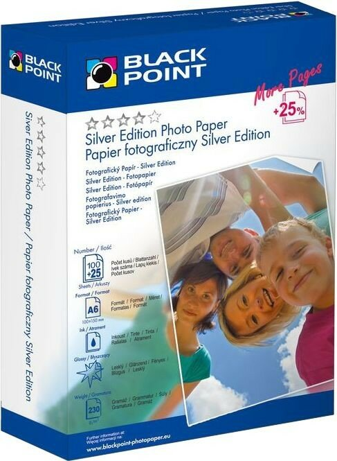 Papier BLACK POINT PFA6G230B Błyszczący 230g A6