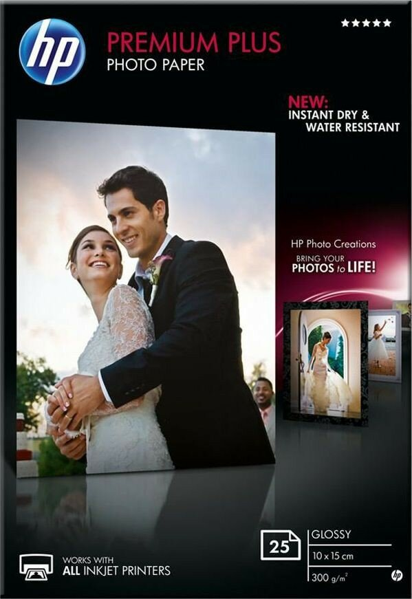 Papier HP Premium Plus High-gloss Snapshot Photo 300g 10 x 15 cm