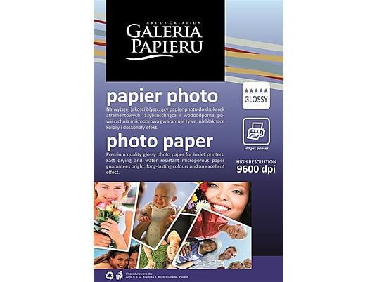 Papier fotograficzny GALERIA PAPIERU Photo Glossy PR 240g 10x15 cm, 25 ark.