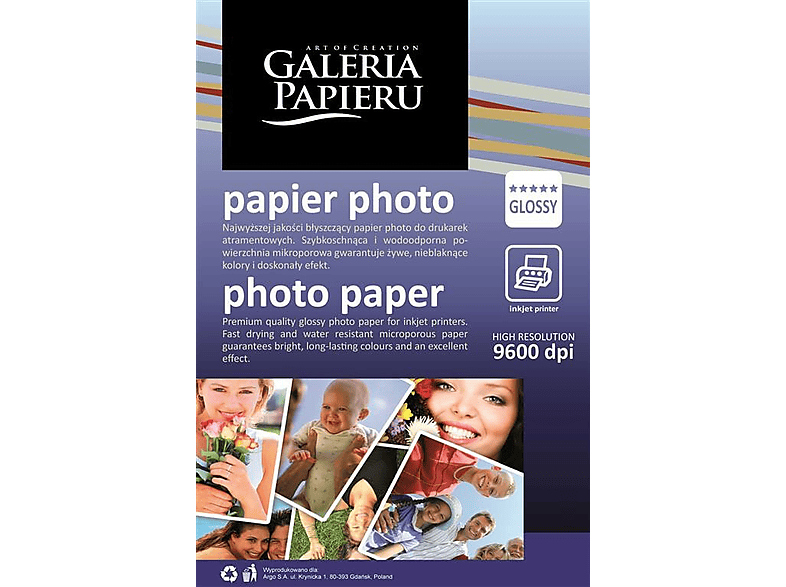 Фото - Папір Argo Papier fotograficzny GALERIA PAPIERU Photo Glossy PR 240g 10x15 cm 50 