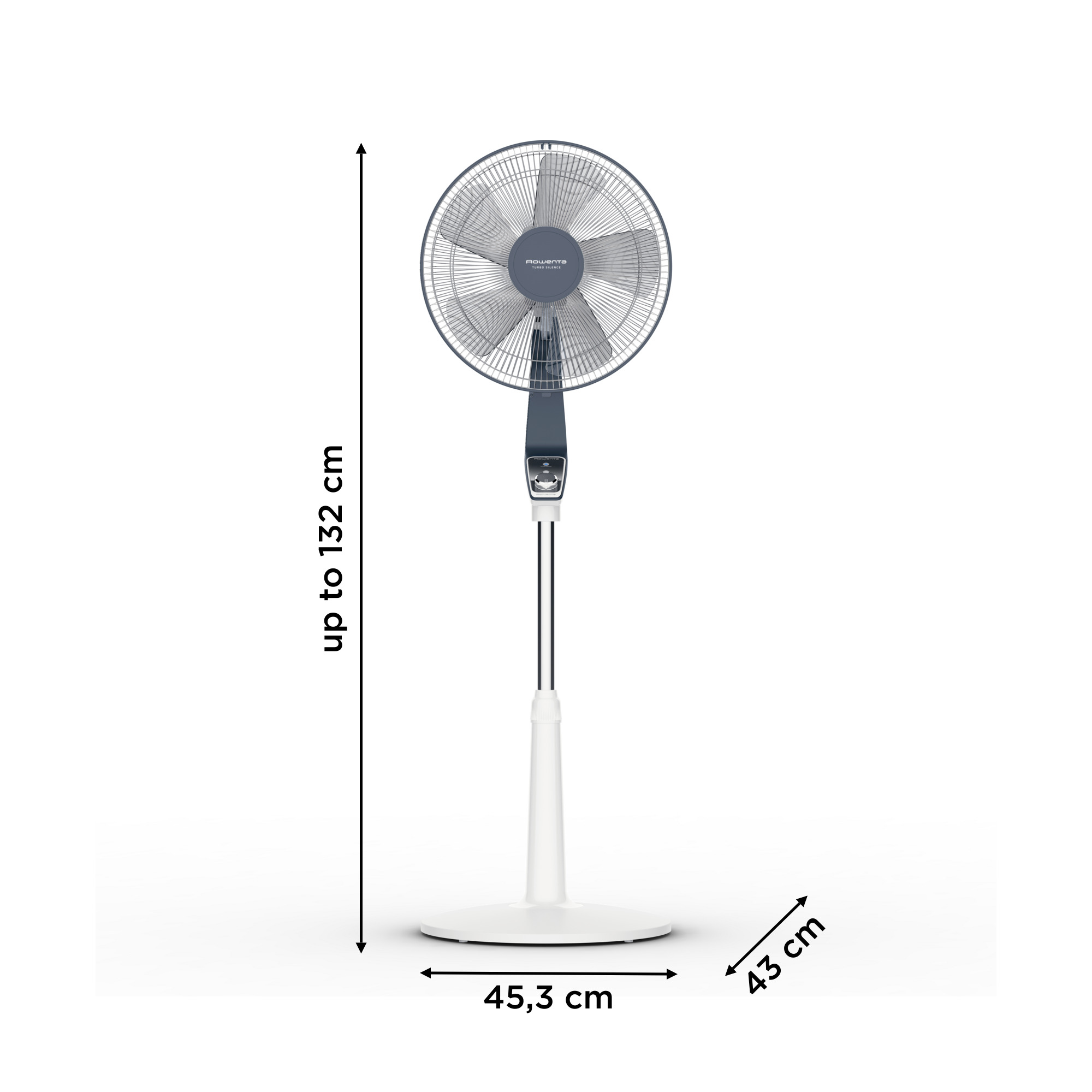 Ventilador de pie - Rowenta VU5640 Turbo Silence Extreme 4 Velocidades, Sistema Oscilación