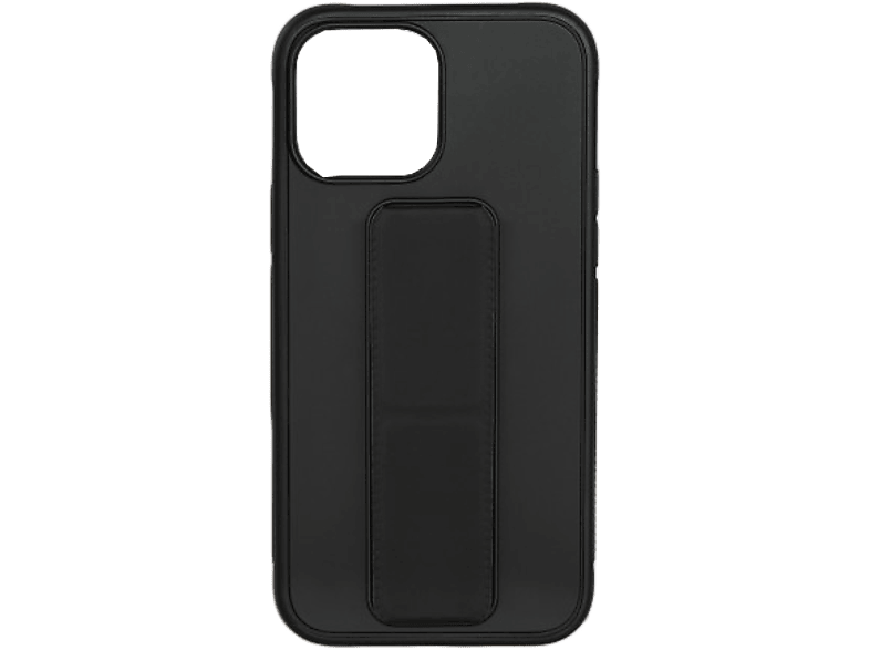 CASE AND PRO iPhone 14 Pro TPU+PC gumírozott kitámasztós tok, fekete (STAND-IPH1461PBK)