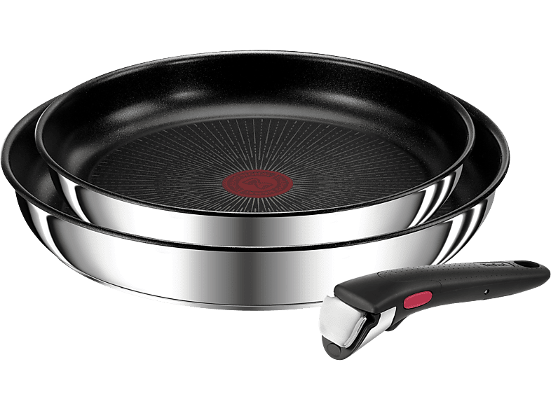 Sartén  Tefal Jordi Cruz G2550858, Multiuso, Diámetro 32 cm, Revestimiento  Titanium Antirayaduras, Tecnología Thermo-Signal, Aluminio, Negro