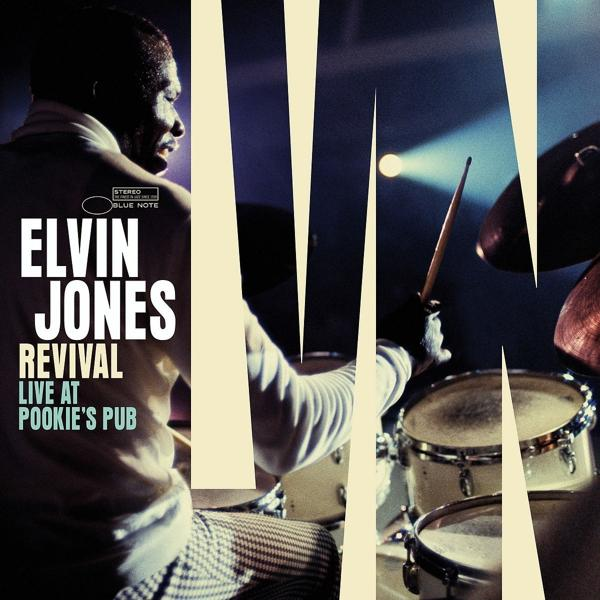 Elvin Jones Revival, Live at Pookie's Pub című albumának borítója, egy dobossal.