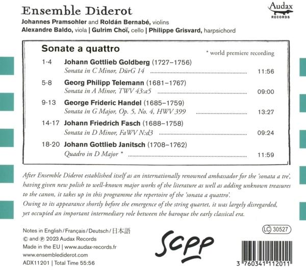 Ensemble Diderot Johannes Pramsohle - Sonate a quattro  - (CD)