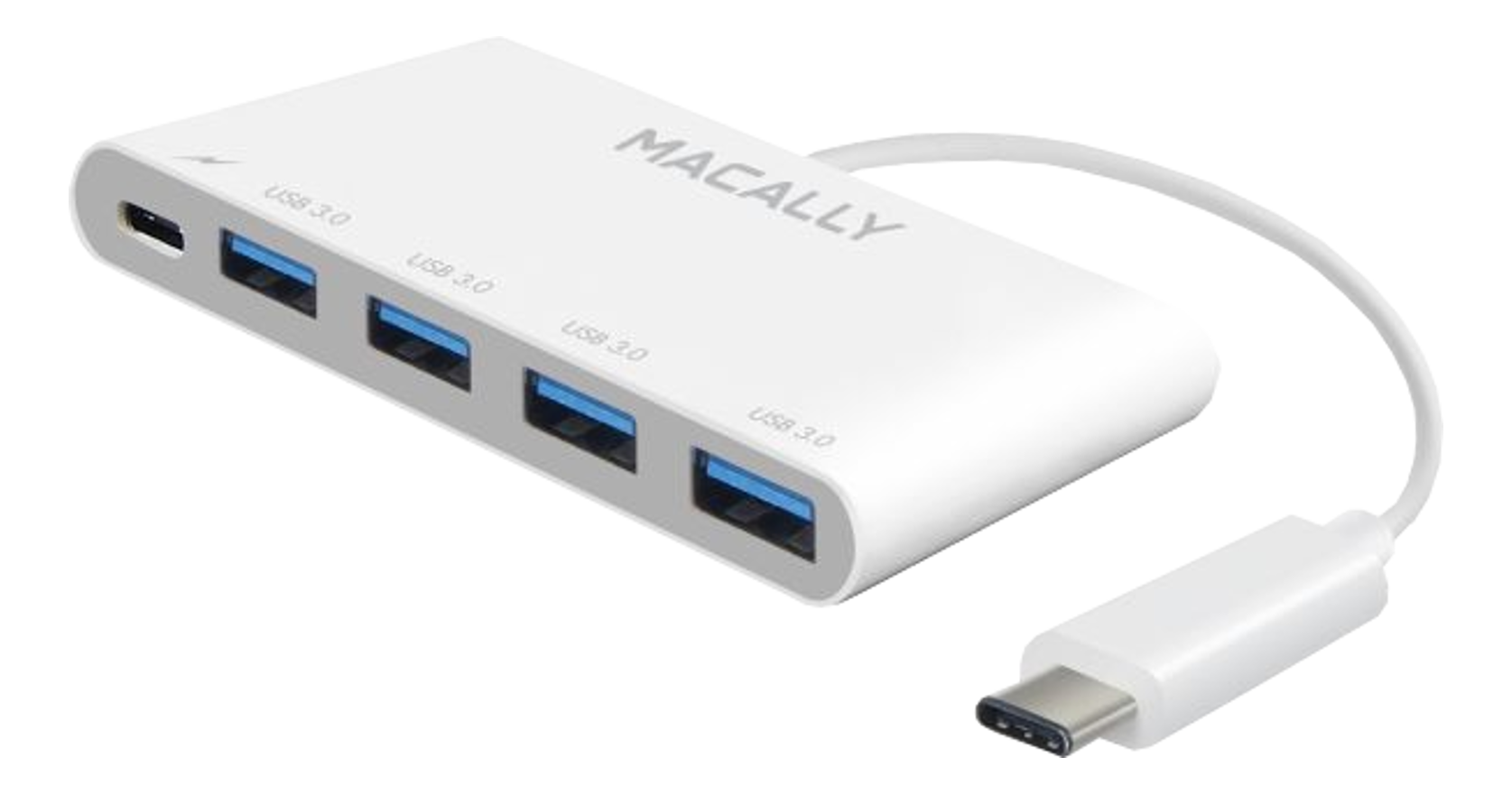 MACALLY UC3HUB4C - Hub USB-C (bianco)
