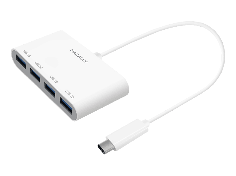 MACALLY UCHUB4 | USB-C Hub (Weiss) | MediaMarkt
