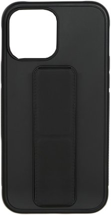 CASE AND PRO iPhone 14 Plus TPU+PC gumírozott kitámasztós tok, fekete (STAND-IPH1467MBK)