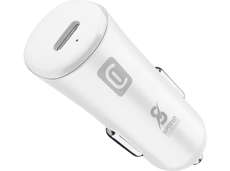 CELLULAR LINE USB-C Autoladegerät Samsung 25 W, Weiß | KFZ-Ladegeräte