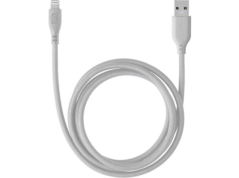 CELLULAR LINE Softtouch Lightning auf USB, Ladekabel, 1,2 m, Grau