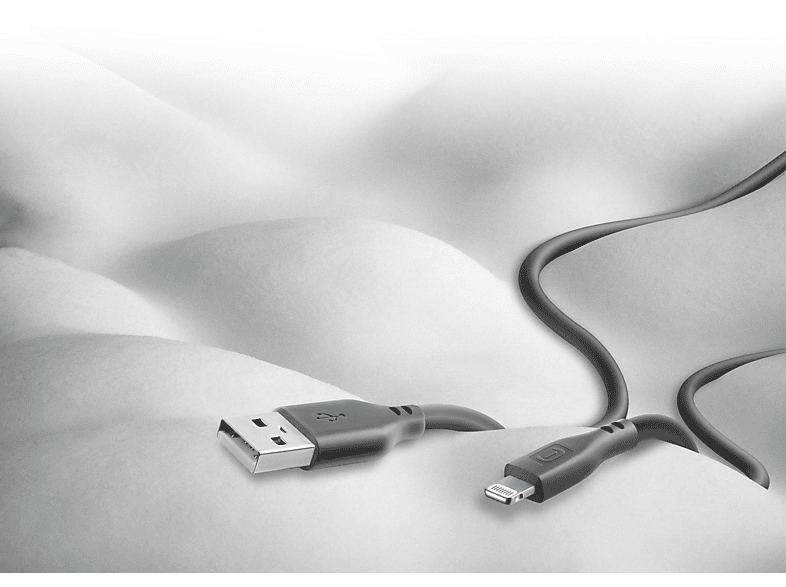 Thumbnail - CELLULAR LINE Softtouch Lightning auf USB, Ladekabel, 1,2 m, Schwarz